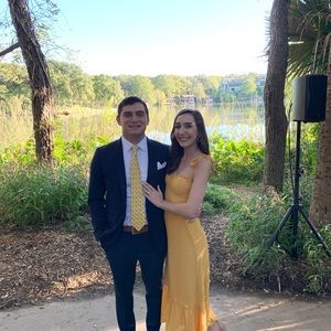 Reformation Nikita Dress Ochre